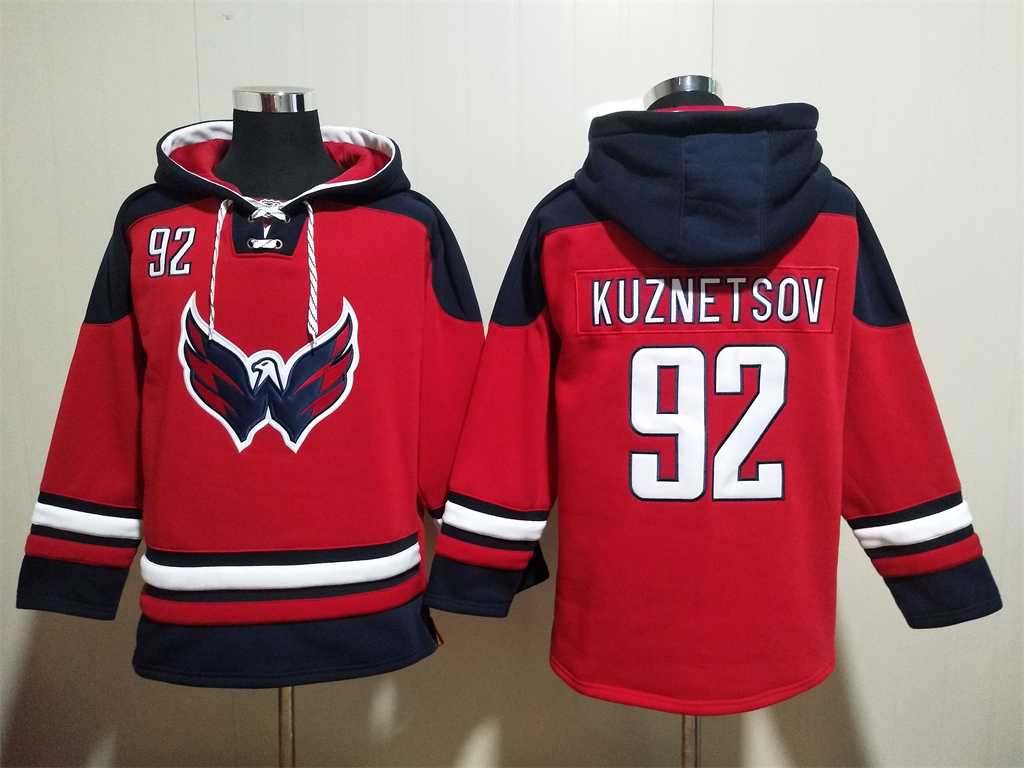 Men's Washington Capitals #92 Evgeny Kuznetsov Red Ageless Must Have Lace Up Pullover Hoodie,We sell and wholesale Men's Washington Capitals #92 Evgeny Kuznetsov Red Ageless Must Have Lace Up Pullover Hoodie on line form chian!